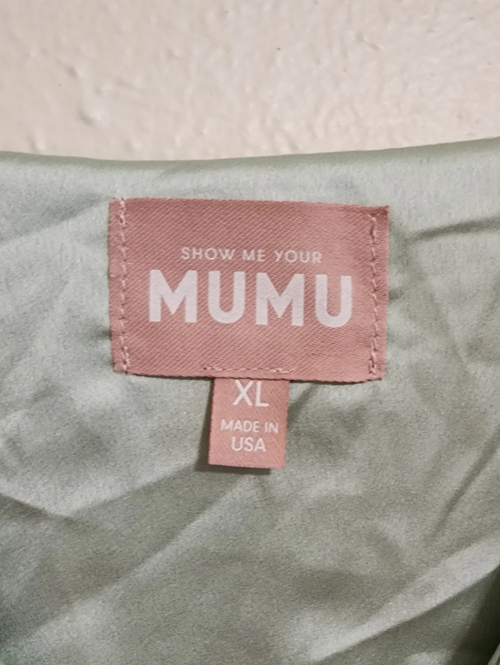 Show Me Your MuMu Dalia Pistachio Luxe Satin Maxi Dress XL Wedding Party Formal - Picture 10 of 10